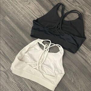 Kids' Black and White Sports Bras